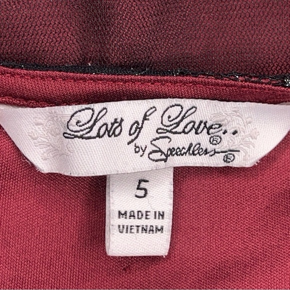 SIZE 5 VINTAGE 90s BLACK RED EVENT DRESS FORMAL JUNIORS STRETCH TULLE GOTH - Picture 11 of 13